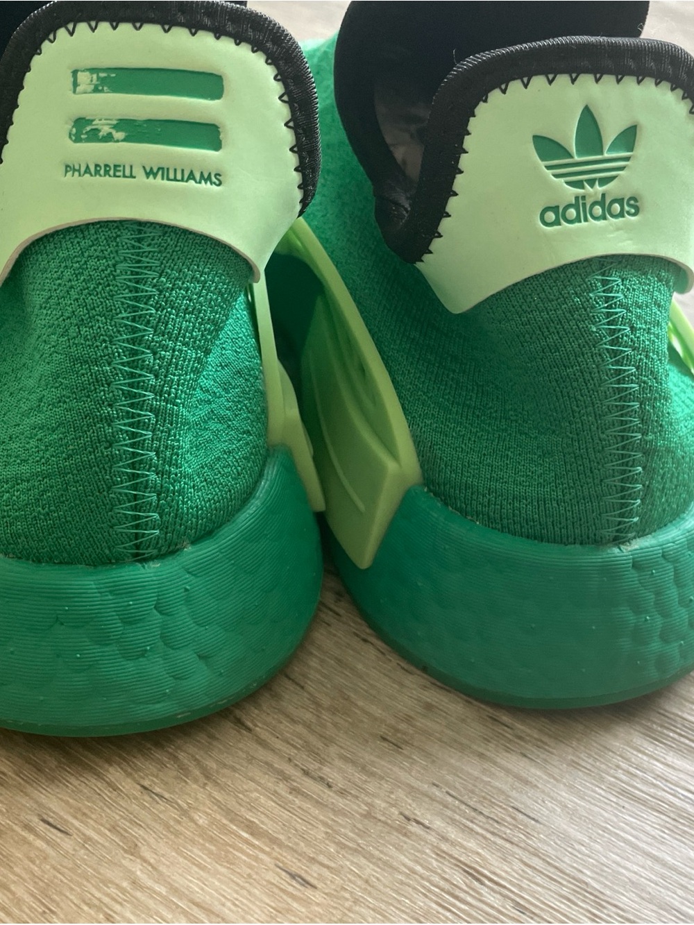 Adidas NMD Hu Human Race Pharrell Shoes Mens Womens Green Complexland Sneakers - Picture 9 of 15